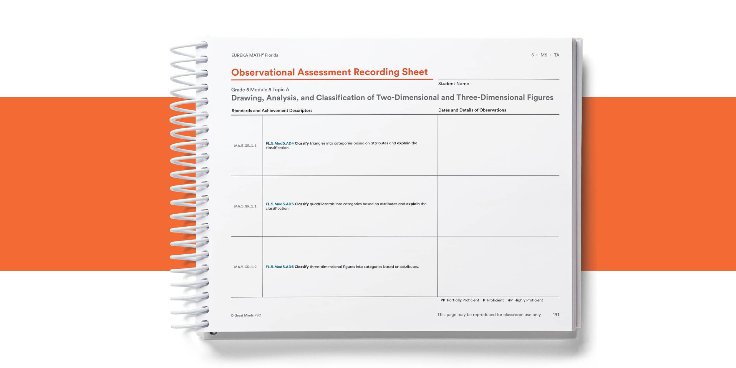 EM2 FL - Observational Assessment Recording Sheet