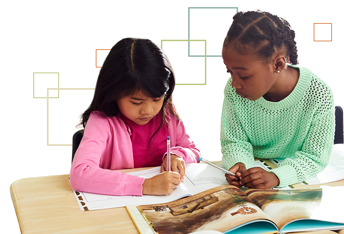 Two Young Girls Reading The Buffalo Are Back