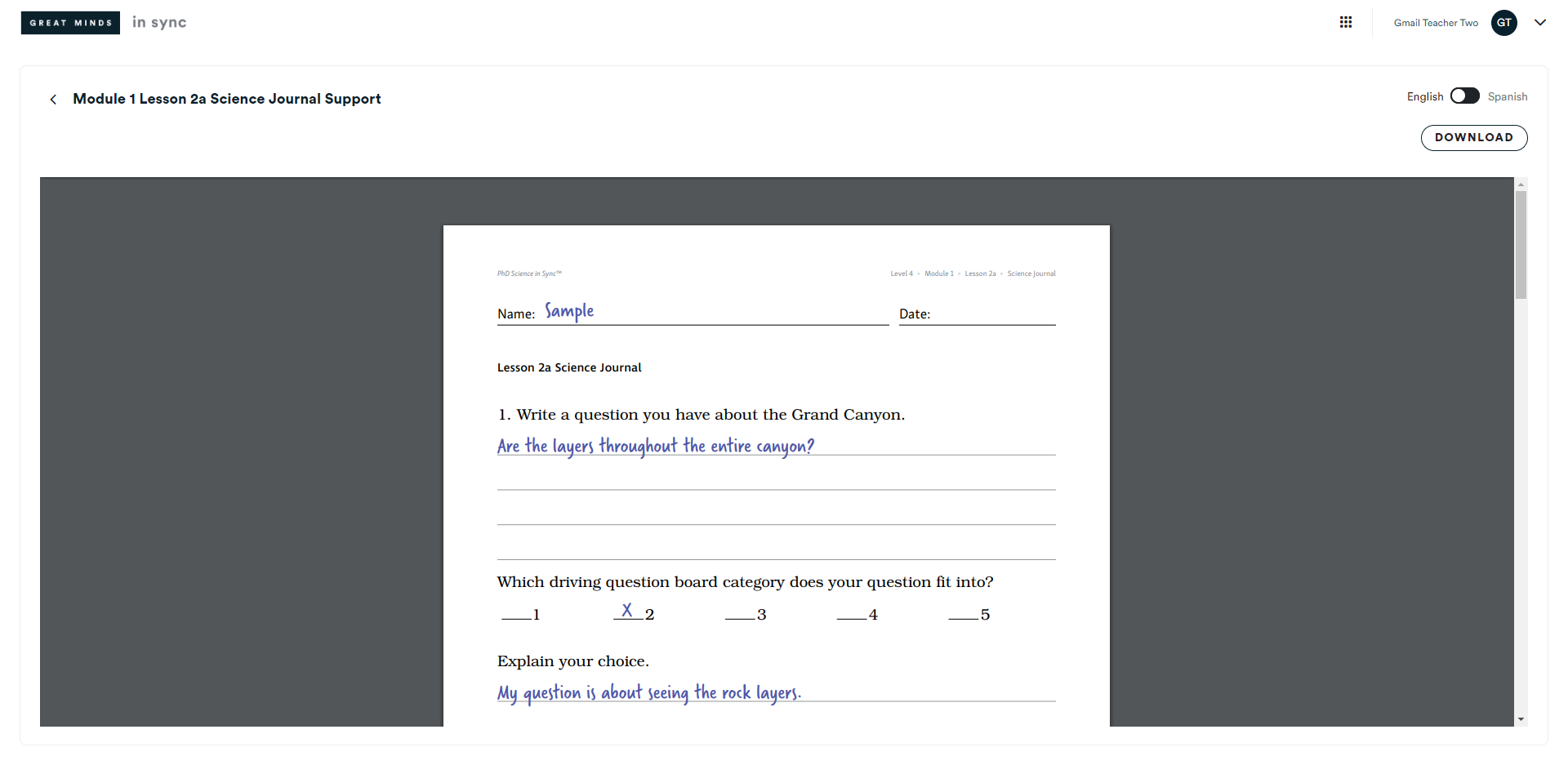 Science Journal Support